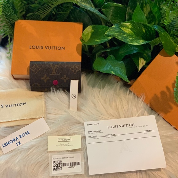 ✨🥀✨Louis Vuitton 6 ring Key chain Fuchsia - Picture 9 of 16